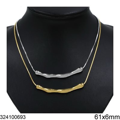TETRA new year charm necklace in 18KT yellow gold with emerald and a chain  in 14KT yellow gold