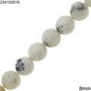 White Opal Stone Beads 8mm
