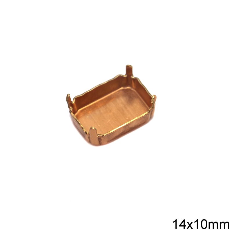 Brass Octagon Cup Closed Bottom 14x10mm