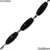 Agate Cylinder Beads 12x30mm