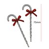 Silver 925 Decorative Candy Cane with Ribbon 75mm