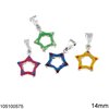 Silver 925 Pendant Star with Enamel 12mm