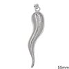 Silver 925 Pendant Tooth Loustre 55mm