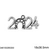 2024 New Years Lucky Charm "2024" 18x36.5mm