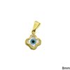 Silver 925 Pendant & Spacer Cross with Evil Eye and Mop-shell 8mm