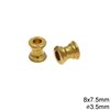 Brass Bead 8x7.5mm with 3.5mm Hole