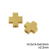 Wooden Cross Bead 14.5x14.5x4.5mm with 2.2mm hole