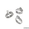 Stainless Steel Double Ring 2.5mm with Various Motif 