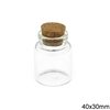 Glass Bottle with Cork 40x30mm