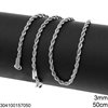 Stainless Steel Rope Chain 3mm