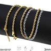 Stainless Steel Rope Chain 3mm
