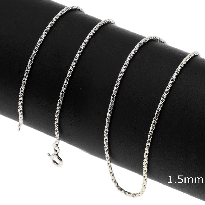 Silver 925 Rope Chain 1.5mm
