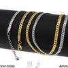 Αλυσίδα Ατσάλινη Γκουρμέτ 4mm