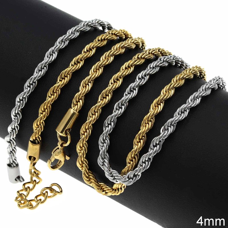 Stainless Steel Rope Chain 4mm