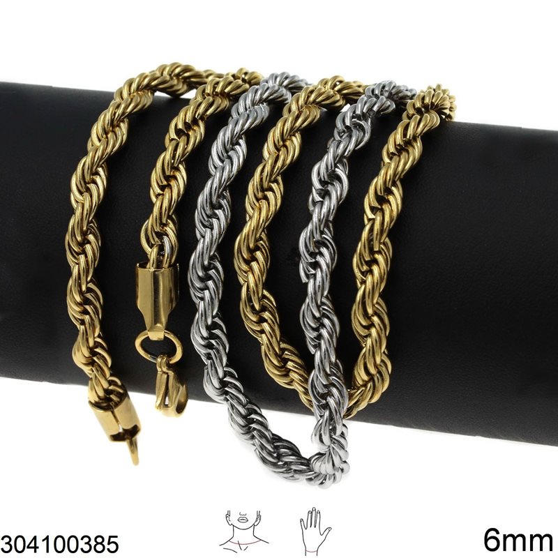 Stainless Steel Rope Chain 6mm