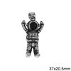 Stainless Steel Pendant Astronaut 37x20.5mm