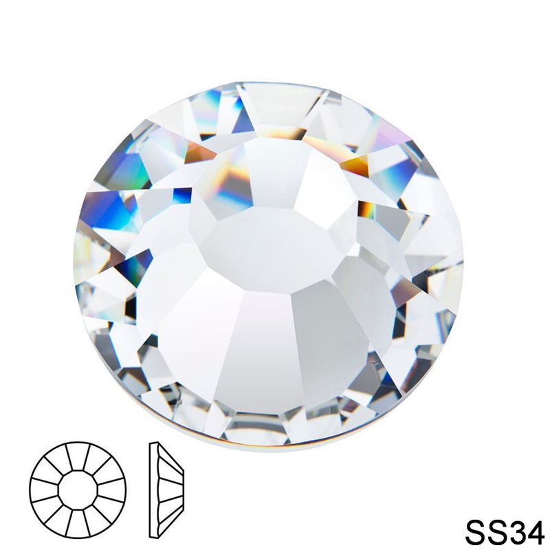 SS34 MC ROSE Flatback Crystal Preciosa