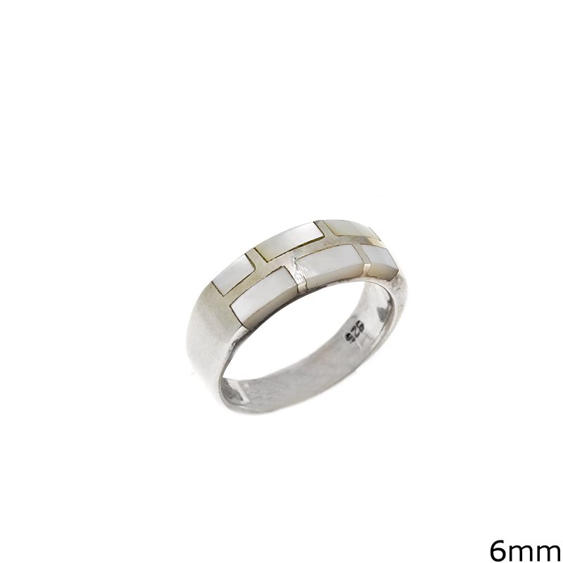 Δαχτυλίδι Ασημένιο 925 Βέρα 2πλή με Φίλντισι 6mm