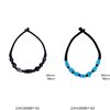 Necklace with Irregular Turquoise Pasta Beads 20mm with Cord 48cm