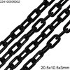 Acrylic Oval Link Chain Open 20.5x10.5x3mm