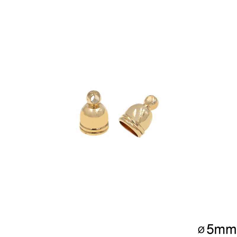 Casting Cap with 5mm hole, Gold plated NF