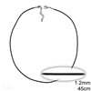 Elastic Plastic Cord Necklace with Iron Clasp 1.2mm