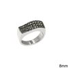 Silver 925 Ring with Marcasite 8mm