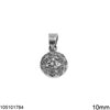 Silver 925 Pendant Ball with Zircon 12mm