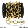 Stainless Steel Oval Twisted Link Chain 13x10x2mm