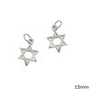 Silver 925 Pendant Outline Style Star 15mm