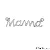 Silver 925 Pendant & Spacer "Mama" 28x7mm