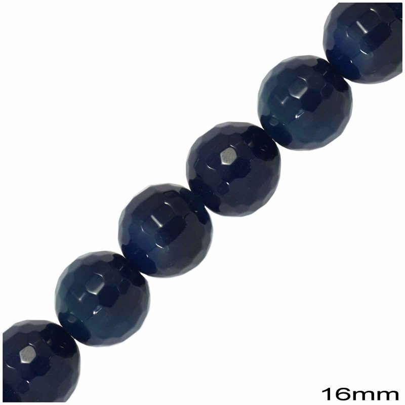 Jade Round Faceted Beads 16mm