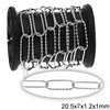 Stainless Steel Hammered Paperclip Chain Soldered 20.5x7x1.2x1mm