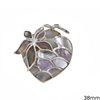 Silver 925 Pendant Heart with Mop-shell Pieces 38mm