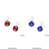 Silver 925 Earrings Ball with Rhinestones 14mm