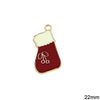Casting Pendant Christmas Bag of Toys with Enamel 22mm