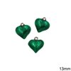 Casting Pendant Heart with Enamel Two-Sided Hollow 13mm