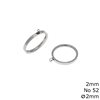 Stainelss Steel Ring Base 2mm with Loop, Hole 2mm