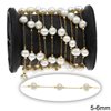 Stainless Steel Chain with Baroque Bead 5-6mm