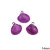 Casting Pendant Shell with Enamel Two-Sided Hollow 14mm