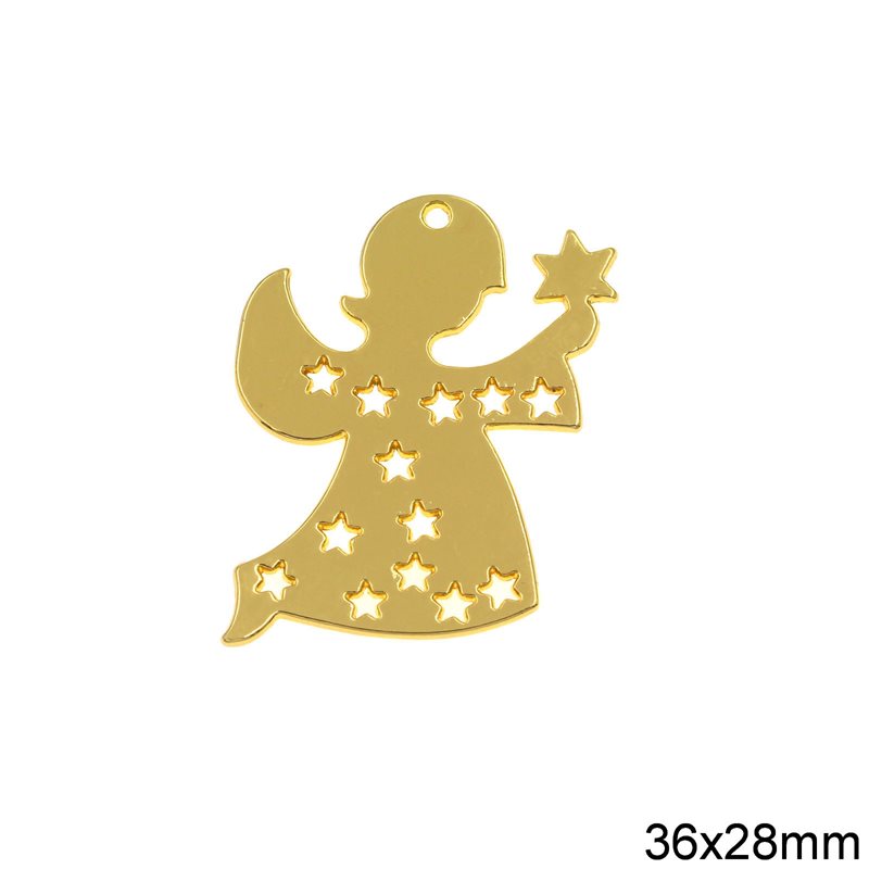 New Years Lucky Charm Angel 36x28mm