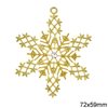 New Years Lucky Charm Snowflake 69x55mm
