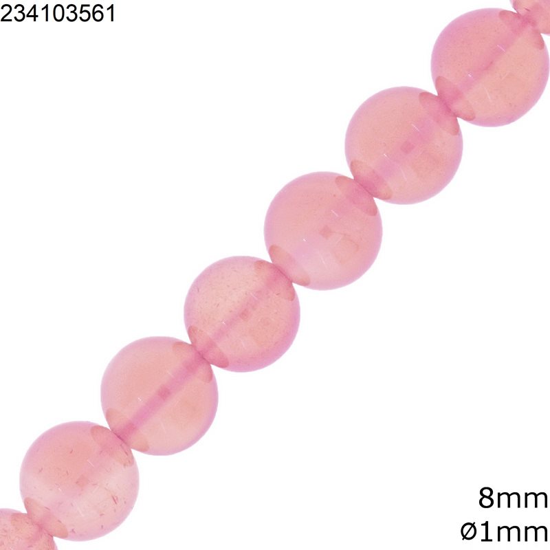Rose Quartz Beads 8mm with 1mm Hole