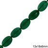 Jade Faceted Oval Beads 13x18mm