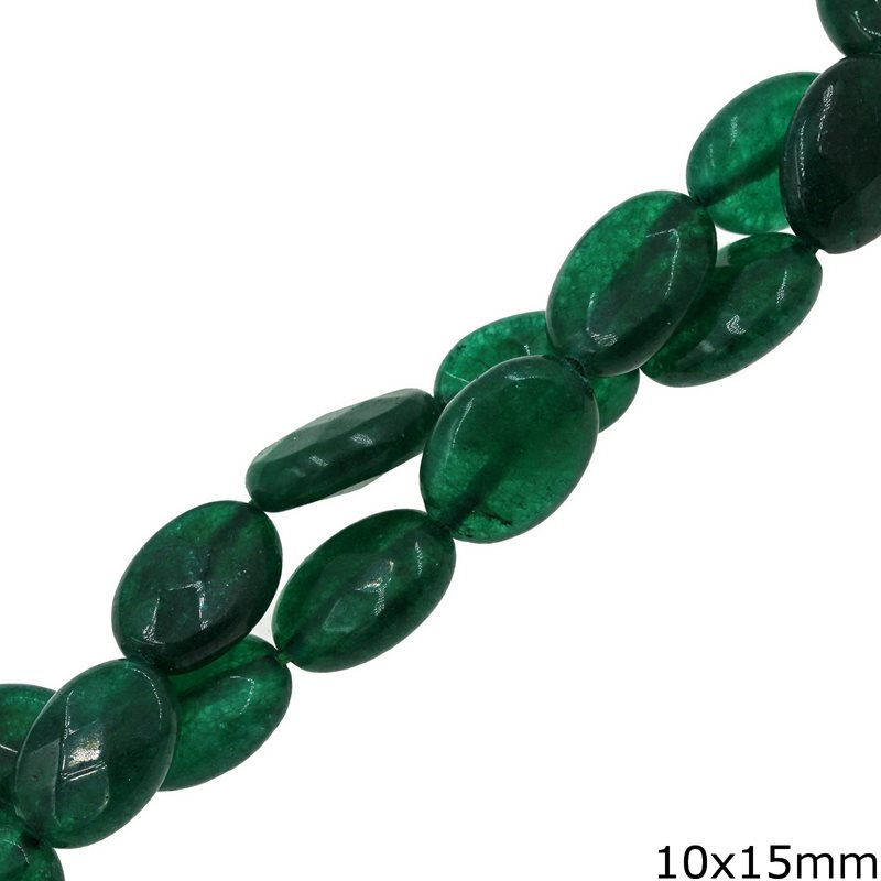 Χάνδρες Jade Οβάλ Ταγιέ 10x15mm