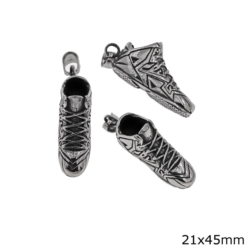 Stainless Steel Pendant Athletic Shoe 21x45mm