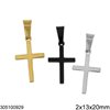 Stainless Steel Pendant Cross 2x13x20mm