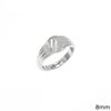 Δαχτυλίδι Ασημένιο 925 Ανοιγόμενο με  Πλάκα 8mm