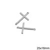 Stainless Steel Spacer Cross 25x16mm 