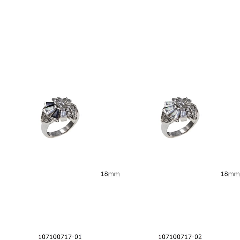 Δαχτυλίδι Ασημενιο 925 Μαργαρίτα με Ζιργκόν 18mm